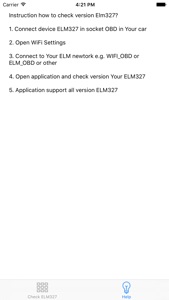 Elm327 WiFi Check Version screenshot #2 for iPhone