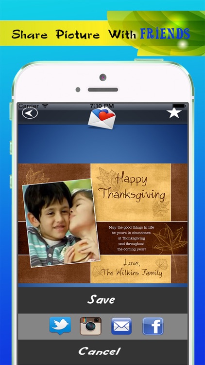 Thanksgiving Greeting-Customize  Post Cards with Beautiful Stickers for Photos screenshot-4