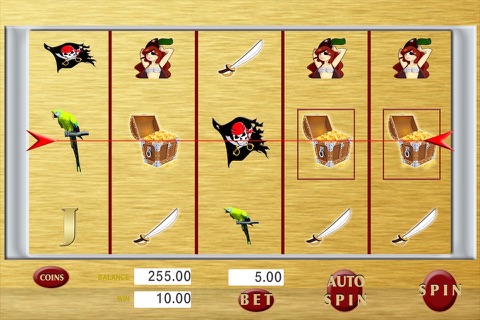 Slot Machine Treasure Pirates Gold Pro screenshot 2