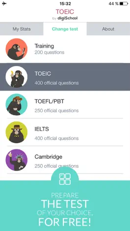 Game screenshot English Tests: Improve your score in the TOEIC, TOEFL, IELTS, Cambridge tests. mod apk