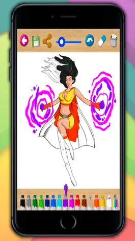 Game screenshot Drawing pages for painting superheroes – educative coloring book for children mod apk