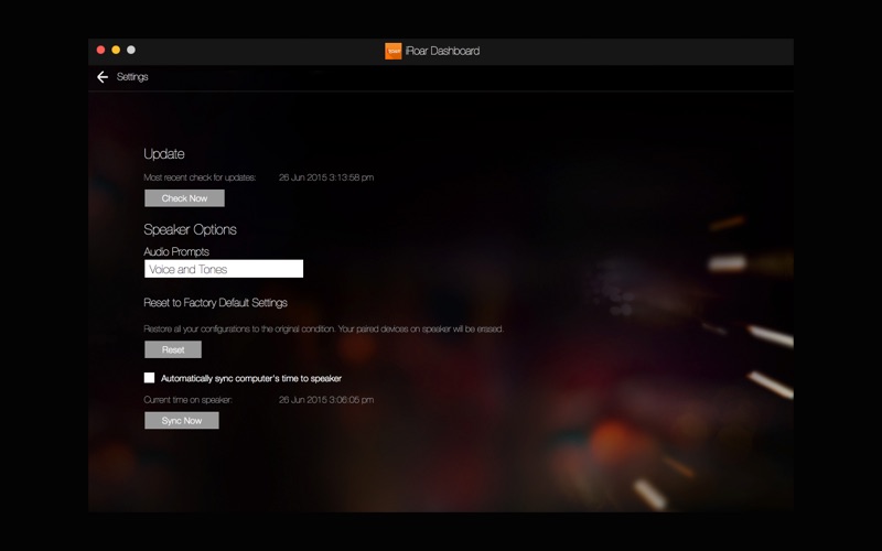 iRoar Dashboard screenshot