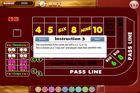 Monte Carlo Craps - Best Craps Casino Game screenshot 2