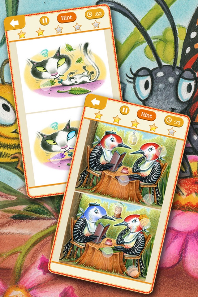 Animal Kingdom Spot the Difference Picture Hunter Puzzle Games for Kids and Family- Search and find differences in each pic! Free Edition screenshot 2