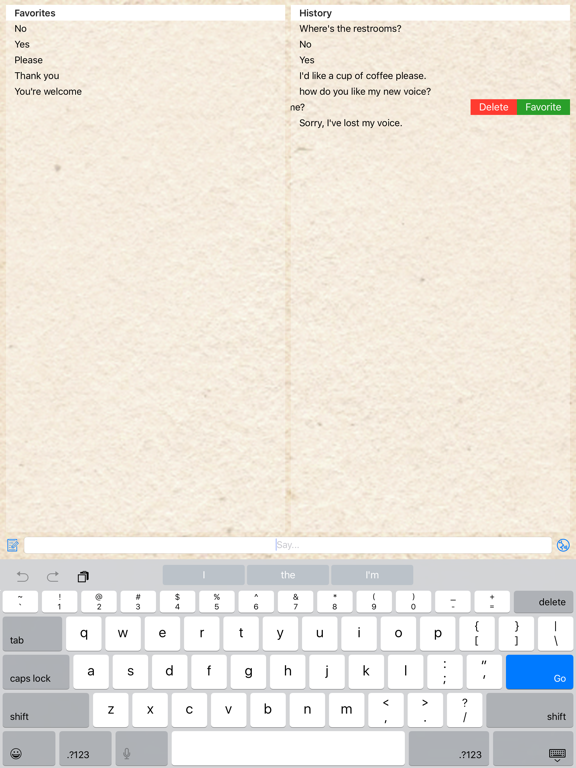 Screenshot #4 pour Speak for me - Your voice when you can't use your own