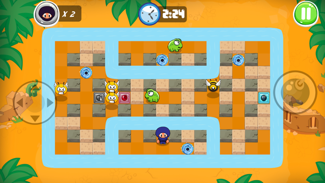 ‎Снимка на екрана на Ninja Boy Adventures - Bomberman edition