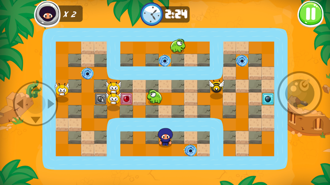 ‎Ninja Boy Adventures - Bomberman edition Screenshot