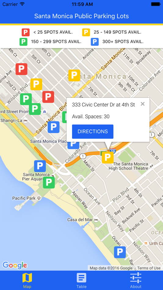 Santa Monica Parking: Public Garage and Lot Status - 2.1 - (iOS)