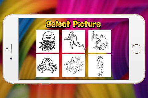 octopus and jelly fish coloring book show for kid screenshot 2