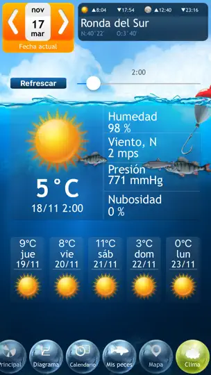 Captura de pantalla de Pesca Deluxe – Mejores Momentos Para Pescar Y Calendario De Pesca en iPhone 4