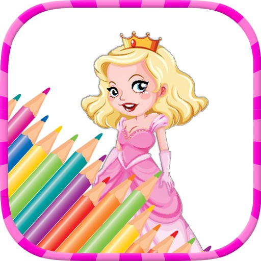 Princess Coloring Pages -  Painting Games for Kids Icon