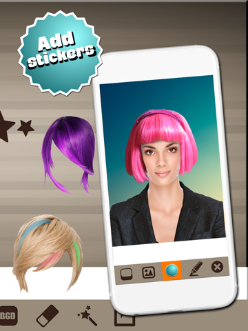 Screenshot #5 pour Coiffures Et Coiffeur – Essai Styles De Cheveux Ou Barbe Fraîche Dans Éditeur D'image