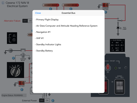 Screenshot #5 pour Cessna 172 NAV III Electrical System