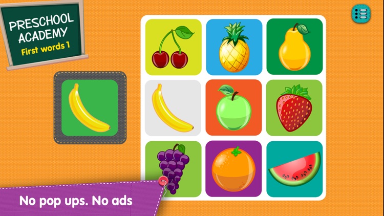 First Words 1 -  English : Preschool Academy educational matching game for Pre-k and kindergarten children screenshot-3