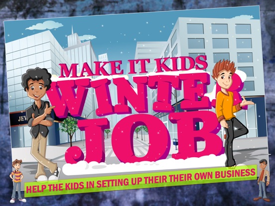 Make It Kids Winter Job - Build, design and decorate a coffee shop business and sell snacks as little entrepreneurs iPad screenshot