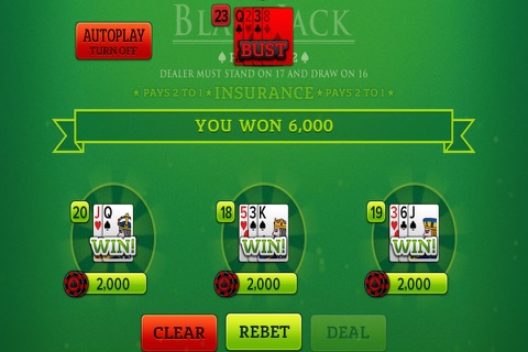 Viva Blackjack Free Game! screenshot 3