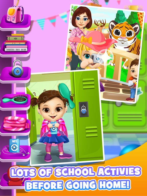 First Day of School - Baby Salon Make Up Story & Makeover Spa Kids Games! iPad screenshot 5 - Games app