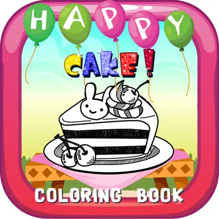Happy Cake Coloring Book : Free For Toddler And Kids! Cheats