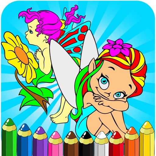 Fairy Coloring Books For Kids - Drawing Painting Princess Games icon