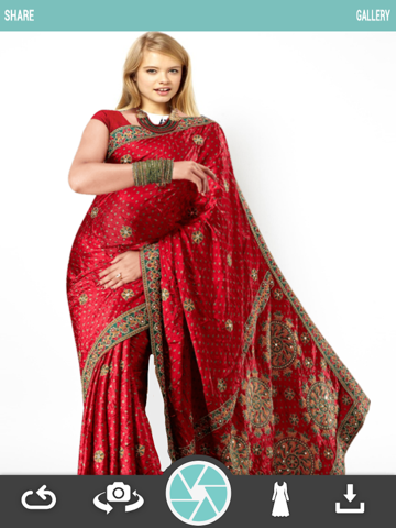 Woman Saree Photo Montage - Photo Editor iPad screenshot