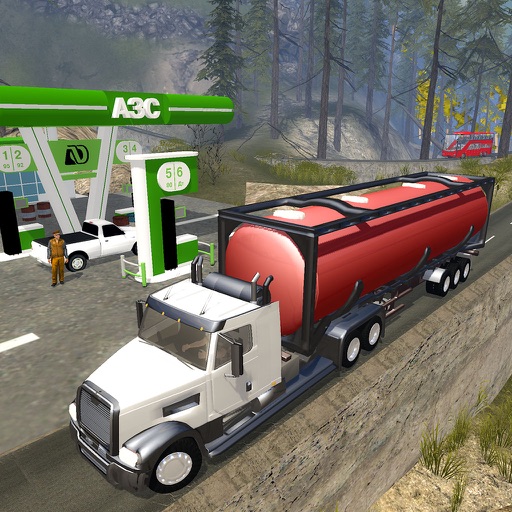 Off Road Oil Truck Transporter Icon