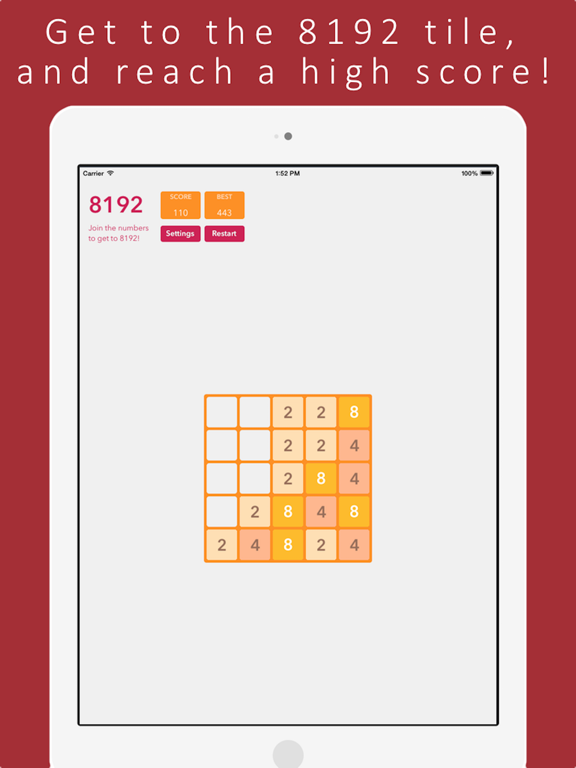 2048 + Fibonacci iPad screenshot