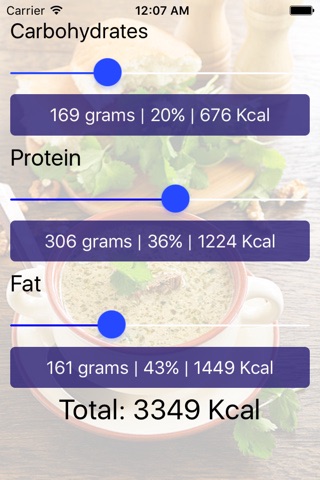 CalorieDivider screenshot 2