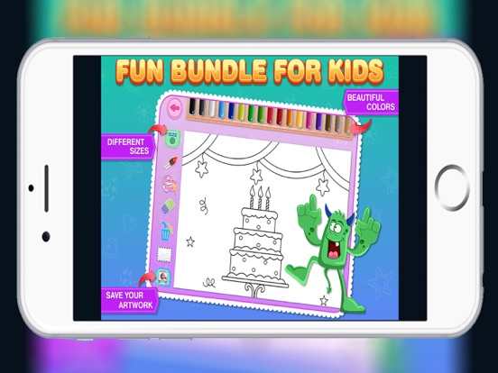 Kids Colouring Book - Fun Coloring Games to Paint and Colour Cartoon iPad app afbeelding 5