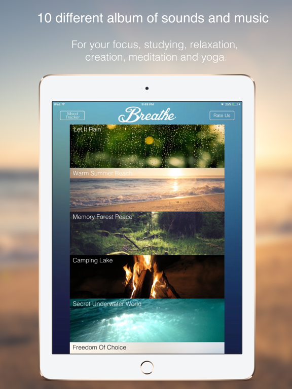 Screenshot #6 pour Breathe Nature Musique Gratuite & Relax Melodies Pour Relaxation, Calm, Zenly