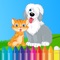 Dog & Cat Coloring Book - Animal Drawing for Kids Free Game