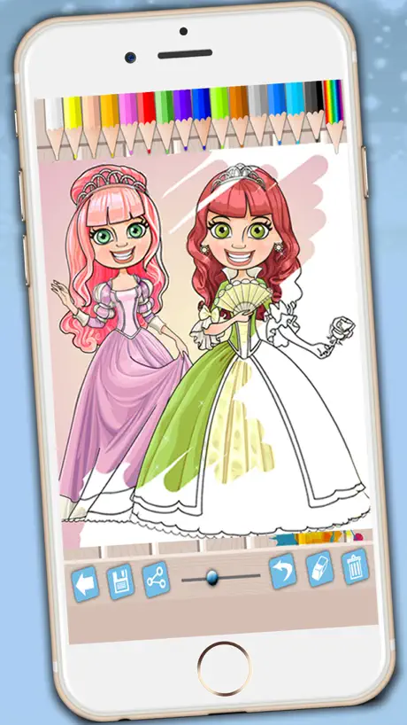 Princesses coloring book - Coloring pages fairy tale princesses 
