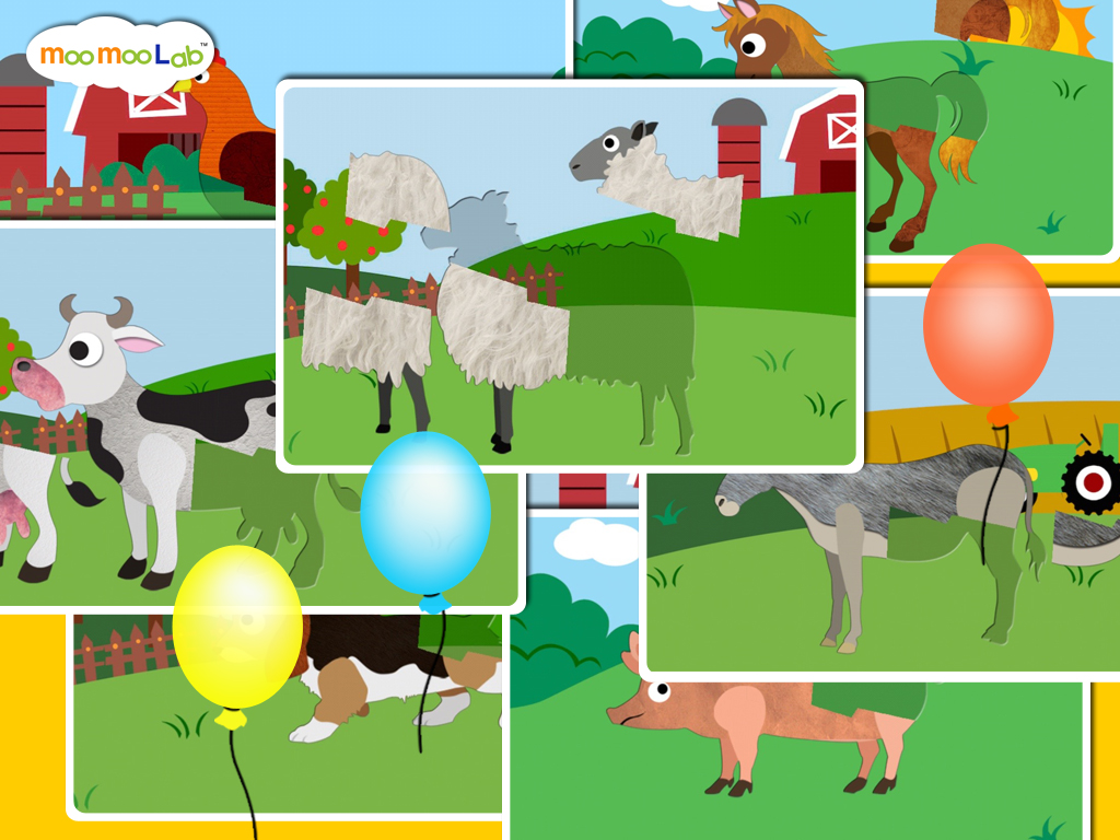 Farm Animals - Barnyard Animal Puzzles, Animal Sounds, and Activities for Toddler and Preschool Kids by Moo Moo Lab