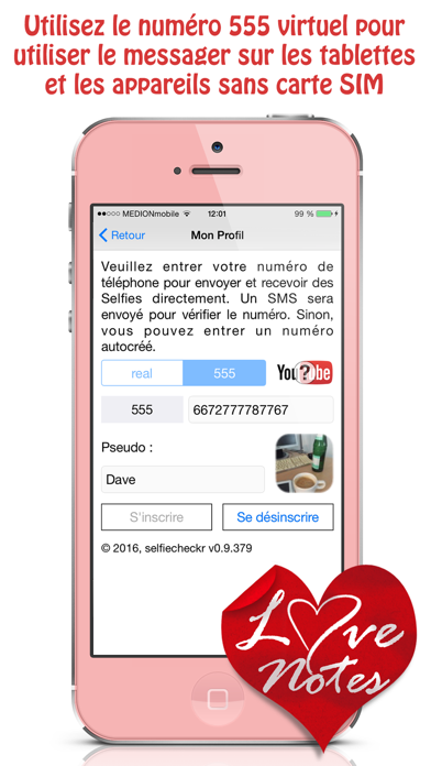 Screenshot #3 pour Love Notes Secure Messenger