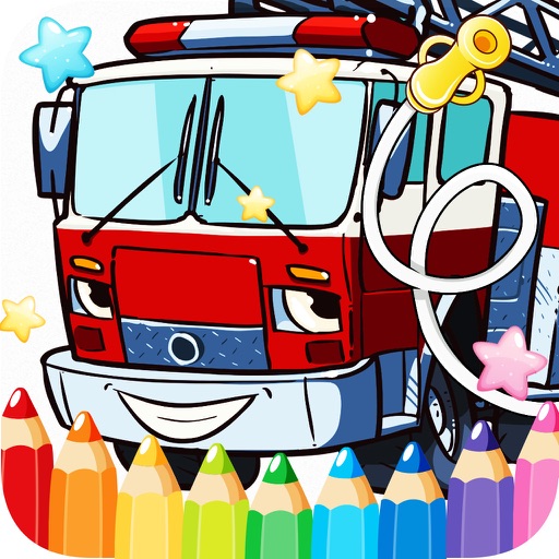 Car Fire Truck Free Printable Coloring Pages For Kids icon