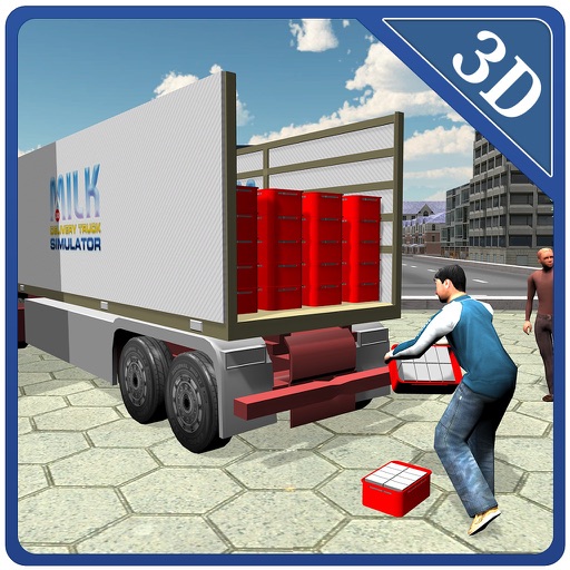 Milk Delivery Truck Simulator – Extreme trucker driving & parking game icon