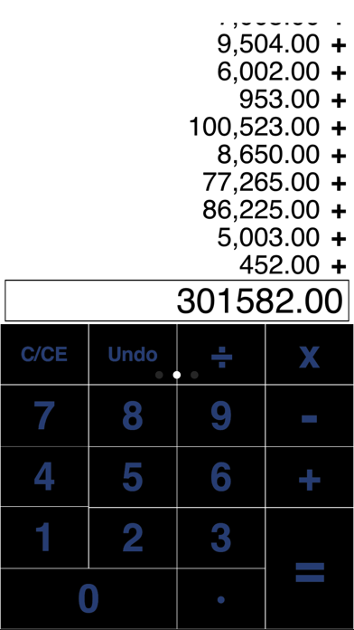 Screenshot #1 pour Adding Tape II adding machine with virtual tape