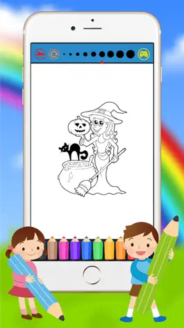 Game screenshot Halloween & Witch Coloring Book - Drawing Ghost for kids hack