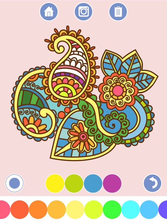 My Coloring Book - Mandala, Tribal, animals and classic ornaments iPad screenshot