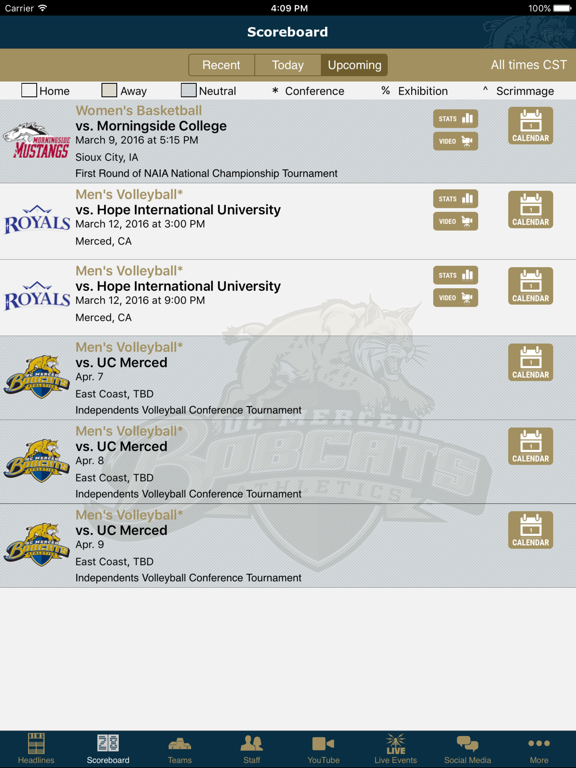 Screenshot #6 pour University of California, Merced Athletics