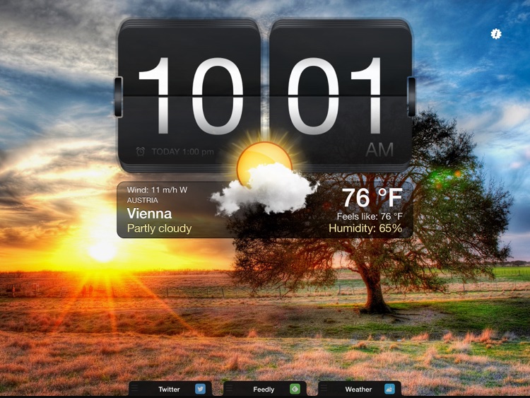 Night Stand for iPad - Social Reader, Weather & Alarm Clock