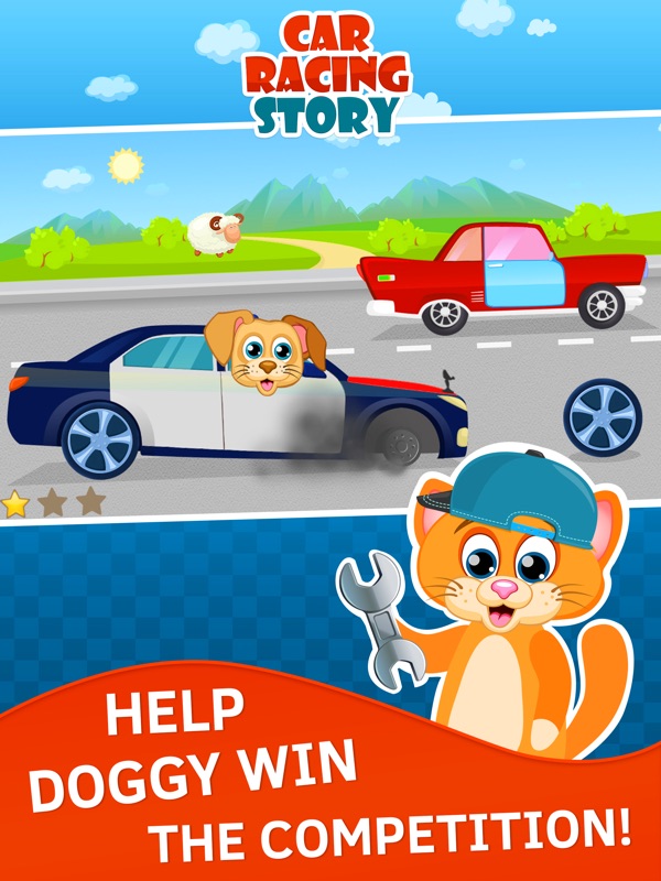Jogo de carros de corrida para crianças de 4 anos gratis com animais infantil screenshot 6