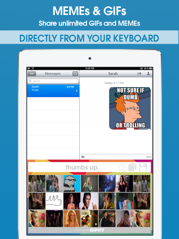 Screenshot #6 pour What2Share - Share Emoji, Gif and Meme from your Keyboard!