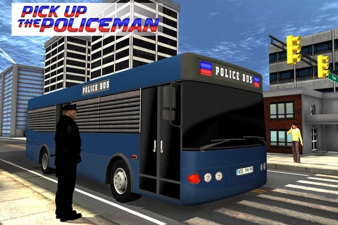 Police Transporter Prison Bus 3D - Drive Criminal Transport Bus in Crime City screenshot 2