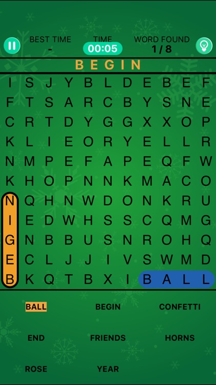 Word Search: Christmas - Prime Brain Game Find Target Letter