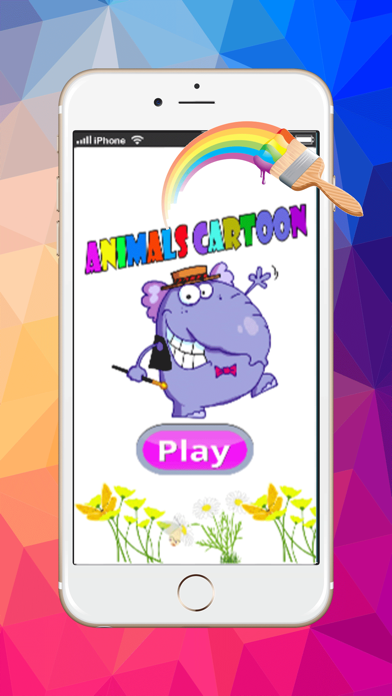 Animals Cartoon art pad : Learn to paint and draw animals coloring pages printable for kids free iPhone screenshot