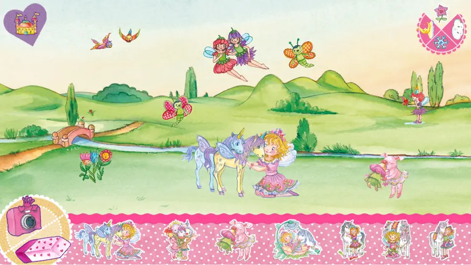 Screenshot von Prinzessin Lillifee Und Das Einhorn – Bildergeschichte, Malspaß, Stickerzauber auf dem iPhone 4
