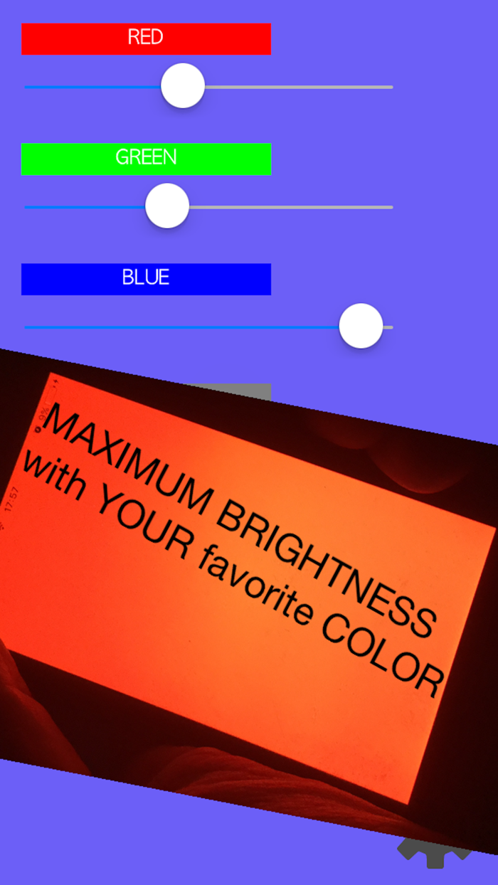 Team Color - Display your favorite color with maximum brightness.