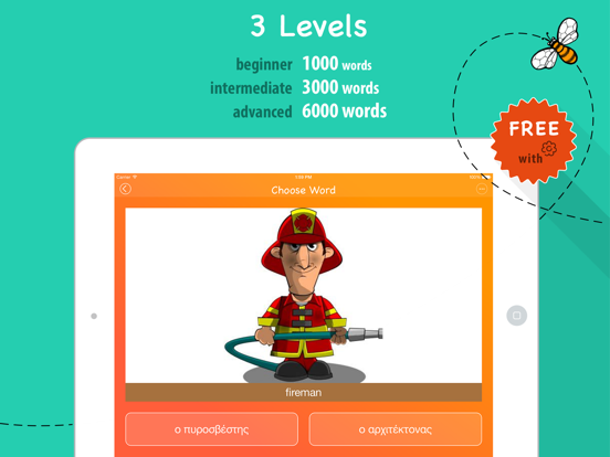 6000 Words - Learn Greek Language for Free iPad screenshot 3 - Education app