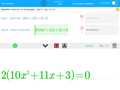 LiveMath Student screenshot 2