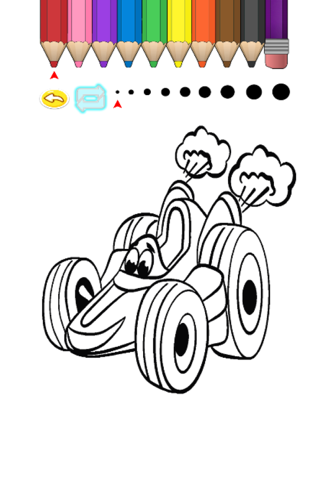 Kids Coloring Book - Cute Small Car Toyama screenshot 2